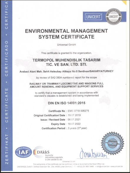 DIN EN ISO sertifika